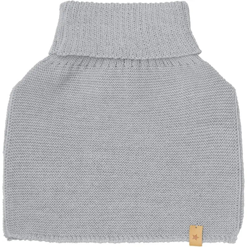 Huttelihut Medium Grey Melange Neckwarmer Wool Knit 1