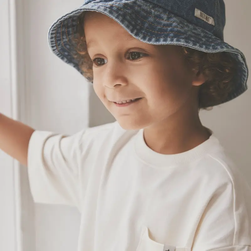 Huttelihut Navy Blazer Bucket Hat Denim 2