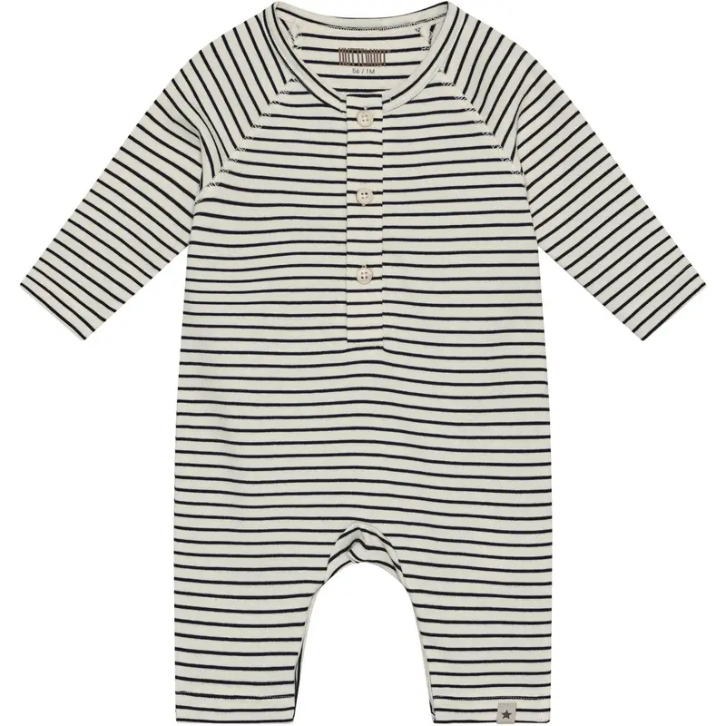 Huttelihut Navy Blazer Romper Ls Yd Stripe 1