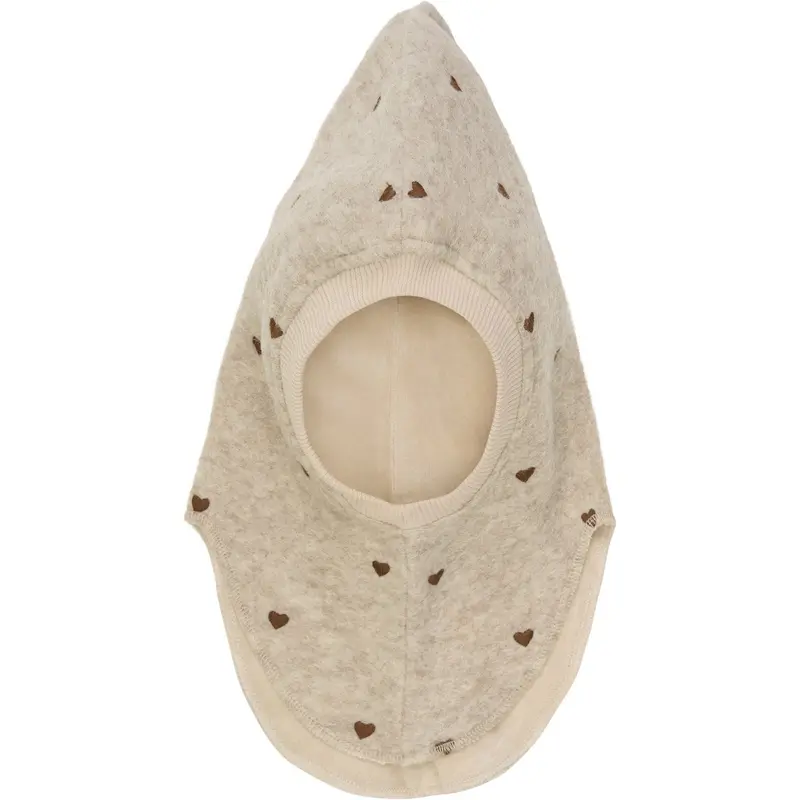 Huttelihut Sand Melange Balaclava All Over Emb. Wool 1