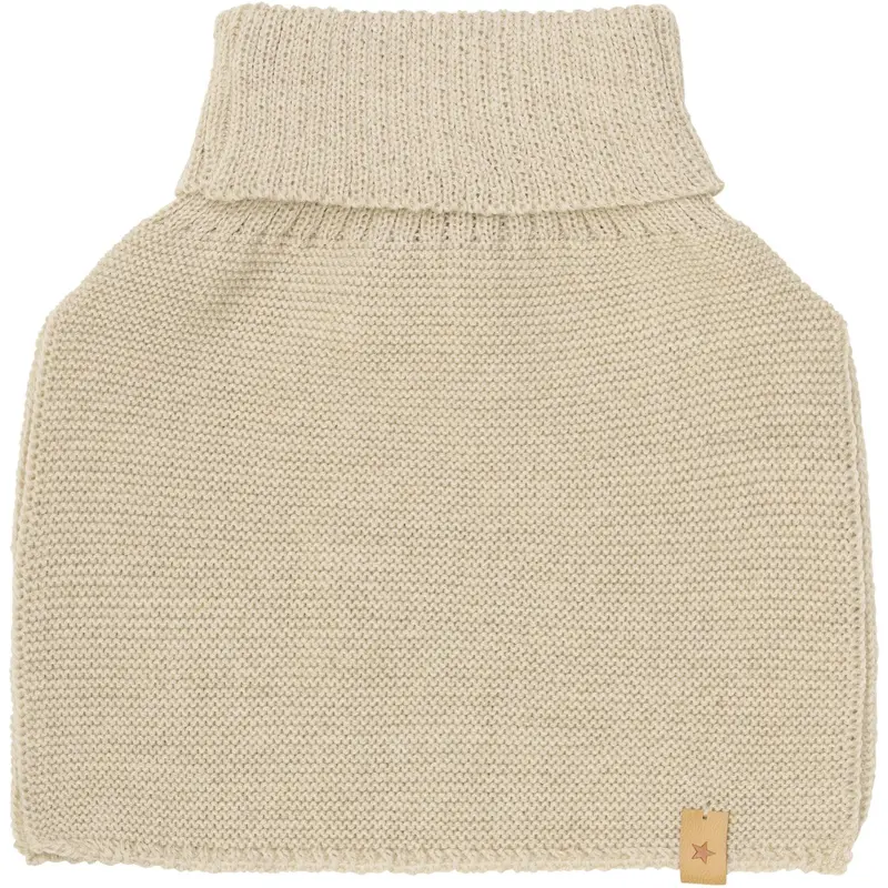 Huttelihut Sand Melange Neck Warmer Wool Knit 1