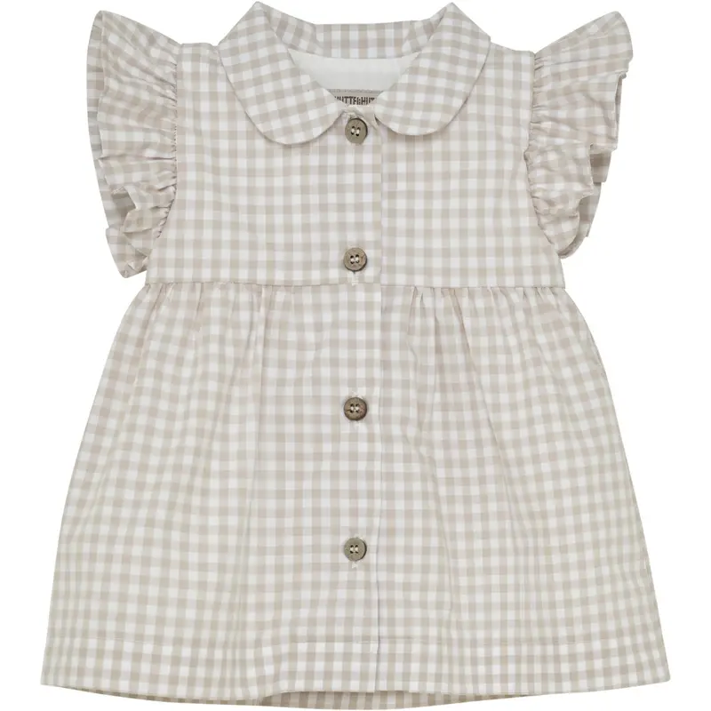 Huttelihut White Pepper Dress Ss Woven Check 1