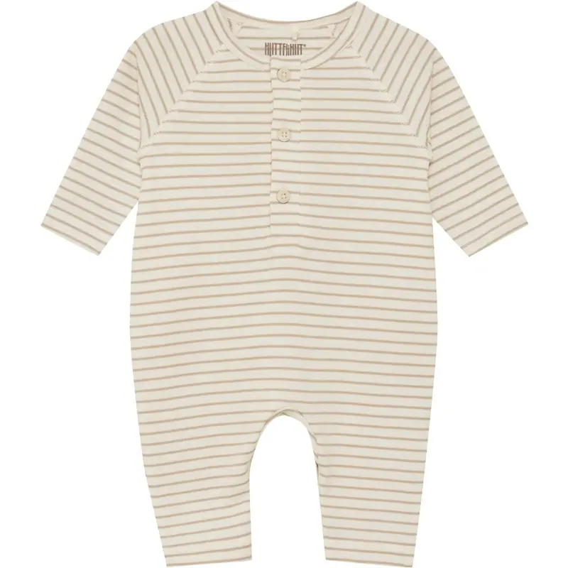 Huttelihut White Pepper Romper Ls Yd Stripe 1