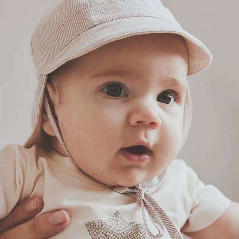 Huttelihut White Pepper Sun Hat Stripe - Upf 40+ 2