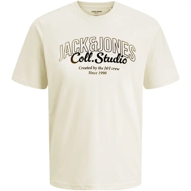 Jack & Jones Junior Antique White Big Print Jjmakoto Tee Ss Crew Neck Jnr 1