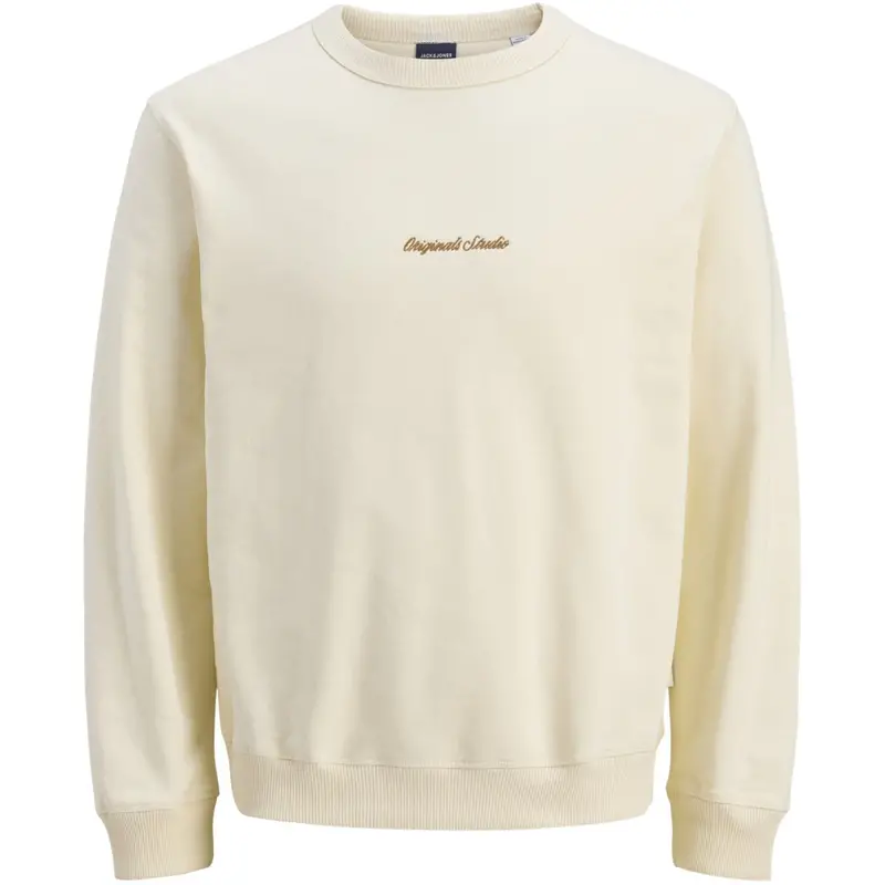 Jack & Jones Junior Antique White Jornorrebro Emb Sweat Crew Noos Jnr 1