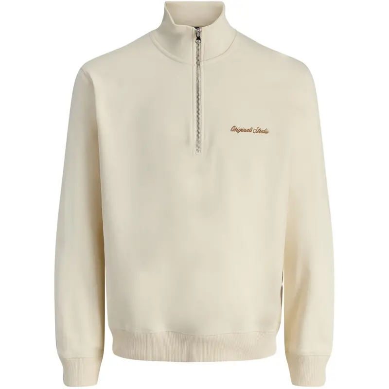 Jack & Jones Junior Antique White Jornorrebro Emb Sweat High Neck Jnr 1