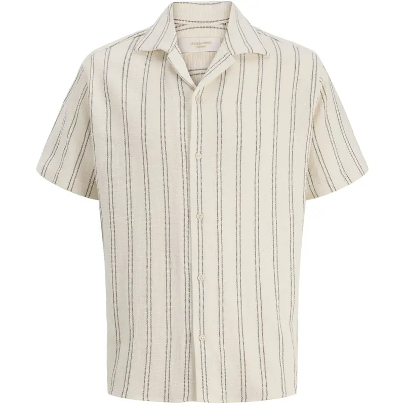 Jack & Jones Junior Antique White Stripes Jorcoba Stripe Resort Shirt Ss Sn Jnr 1