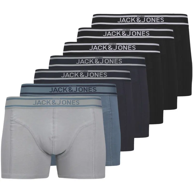 Jack & Jones Junior Black Jacjohn Solid Trunks 7 Pack Jnr 1