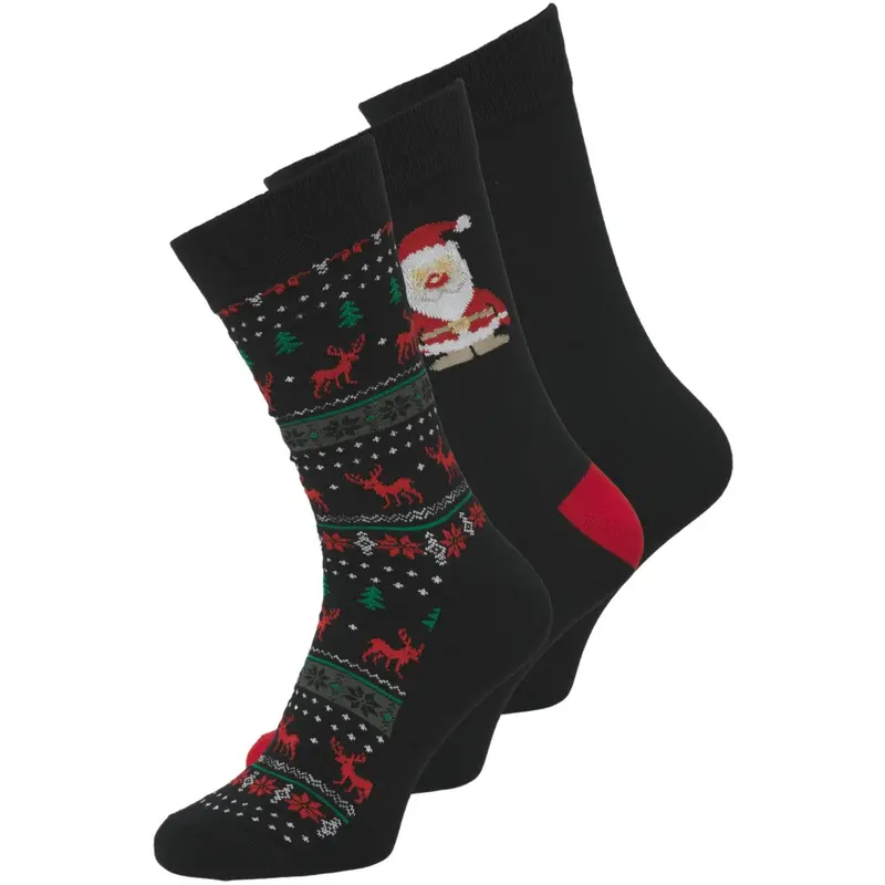 Jack & Jones Junior Black Jacxmas Reindeer Socks Giftbox Jnr 1