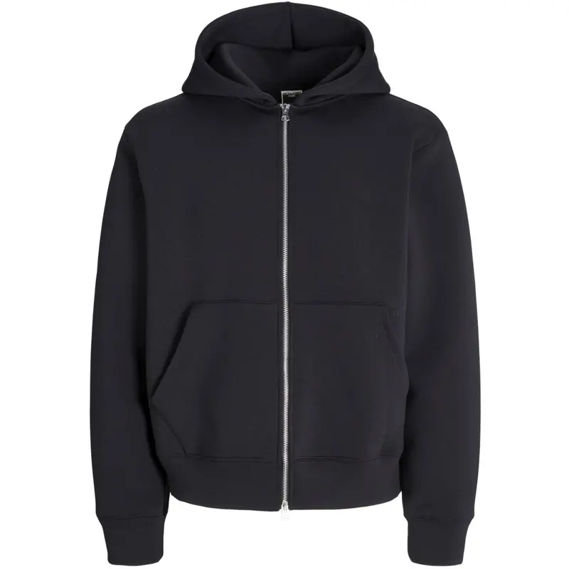 Jack & Jones Junior Black Jcocover Scuba Sweat Zip Hood Jnr 1