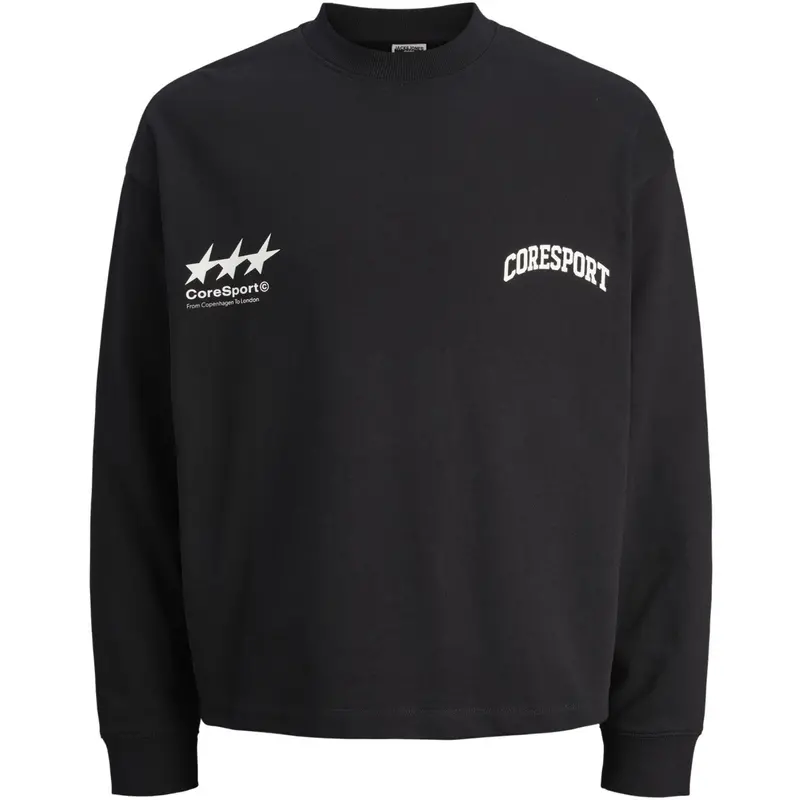 Jack & Jones Junior Black Jcosignal Sweat Crew Neck Jnr 1