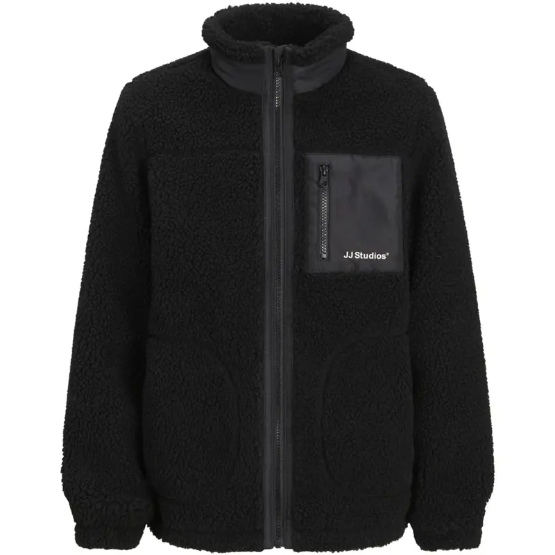 Jack & Jones Junior Black Jjesoho Teddy Jacket Sn Jnr 1