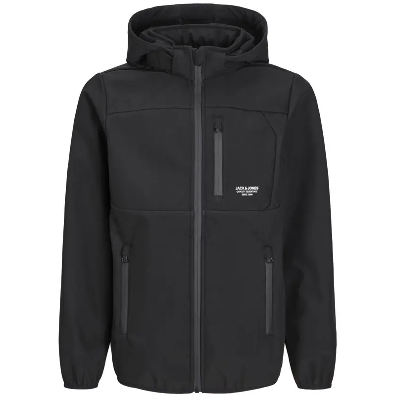Jack & Jones Junior Black Jjetheo Softshell Jacket Noos Jnr 1