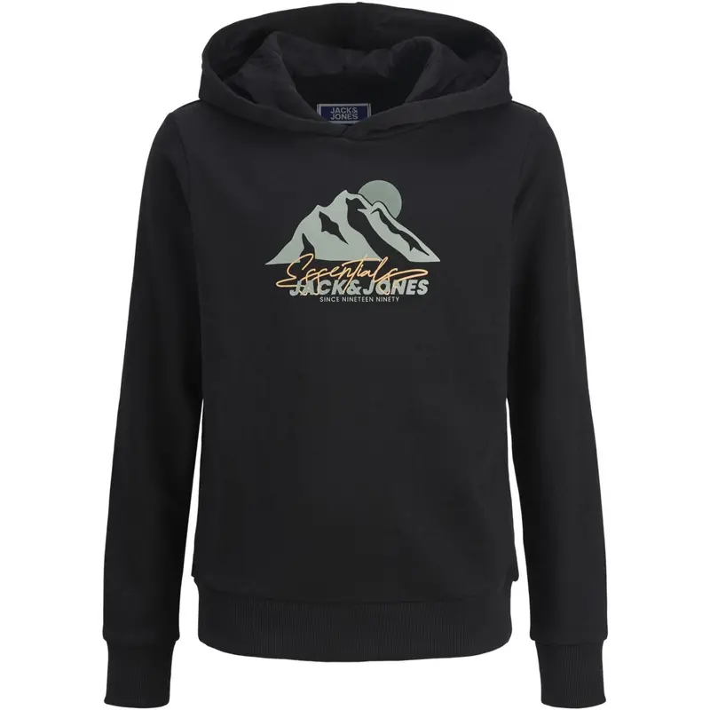 Jack & Jones Junior Black Jjsun Sweat Hood Jnr 1