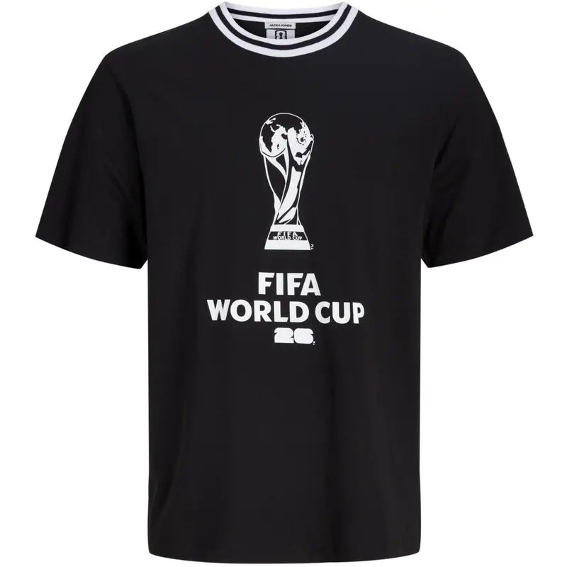 Jack & Jones Junior Black Jorfifa Tee Ss Crew Neck Styd Aw25 Jnr 1