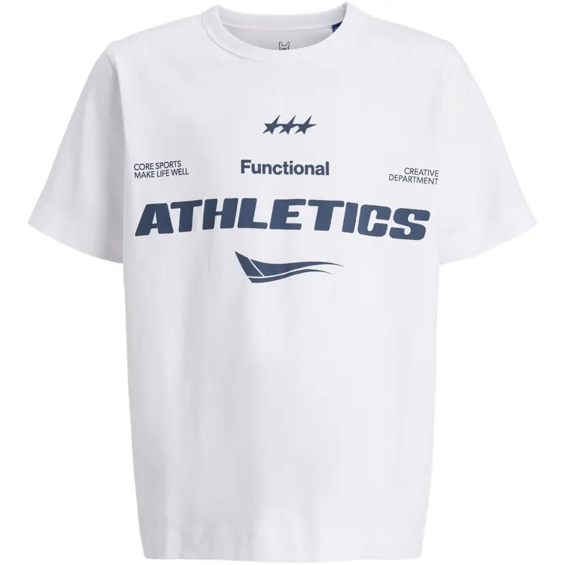 Jack & Jones Junior Bright White Jcosignal Graphic Tee Ss Crew Neck Jnr 1
