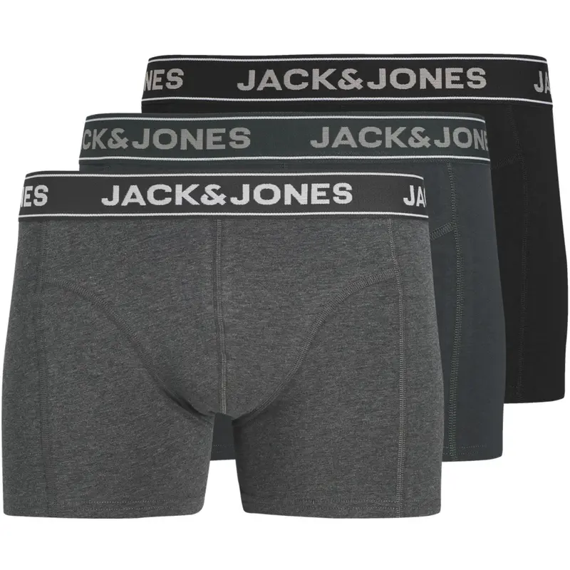Jack & Jones Junior Dark Grey Melange Jacblack Friday Trunks 3 Pack Jnr 1
