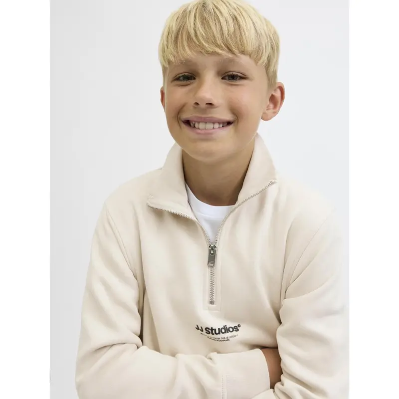Jack & Jones Junior Moonbeam Jjesoho Sweat Quarter Zip Hn Noos Jnr 3