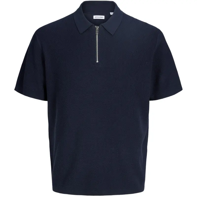 Jack & Jones Junior Navy Blazer Jjmax Knit Zip Polo Ss Jnr 1
