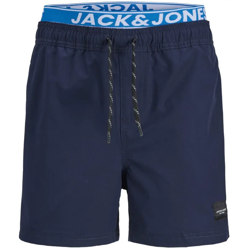 Jack & Jones Junior Navy Blazer Jpstmaui Jjswim Db Wb Neon Akm Jnr 1