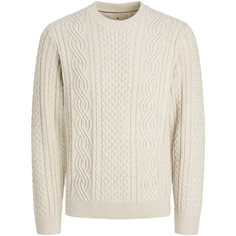 Jack & Jones Junior Silver Lining Melange Jprblusean Knit Cable Crew Neck Jnr 1