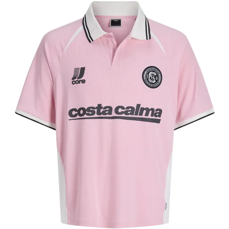 Jack & Jones Junior Sweet Lilac Jcoclub Ribbed Football Polo Ss Jnr 1