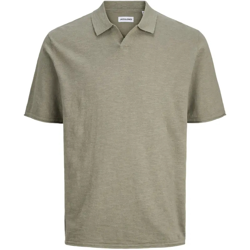 Jack & Jones Junior Vetiver Jjkane Knit Split Neck Polo Jnr 1