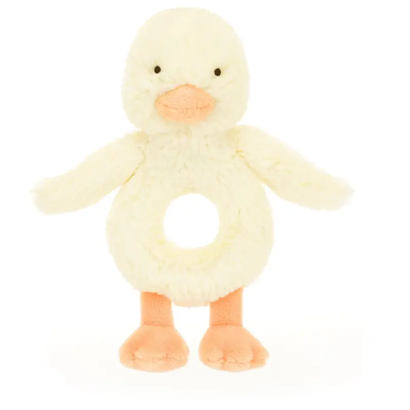 Jellycat Bashful Duckling Ring Rattle 1