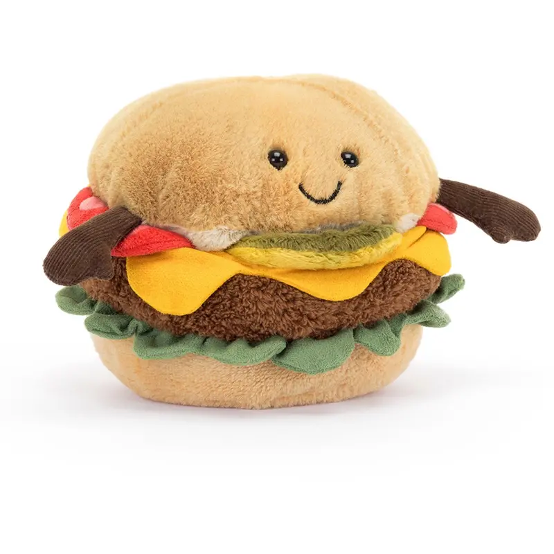 Jellycat Fastfood, Amuseables Burger, 11 Cm 1