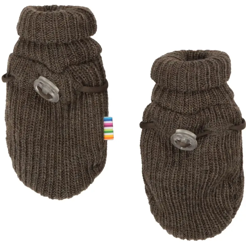 Joha Brown Melange Mittens Double Lags 2
