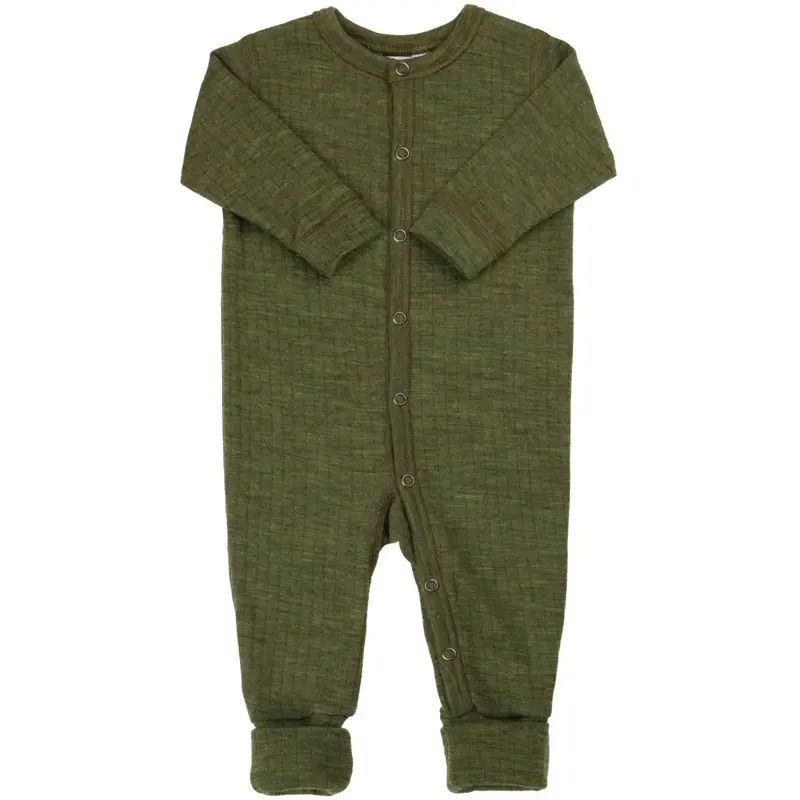 Joha Dark Olive Nightsuit 2-In-1 Fødder 1