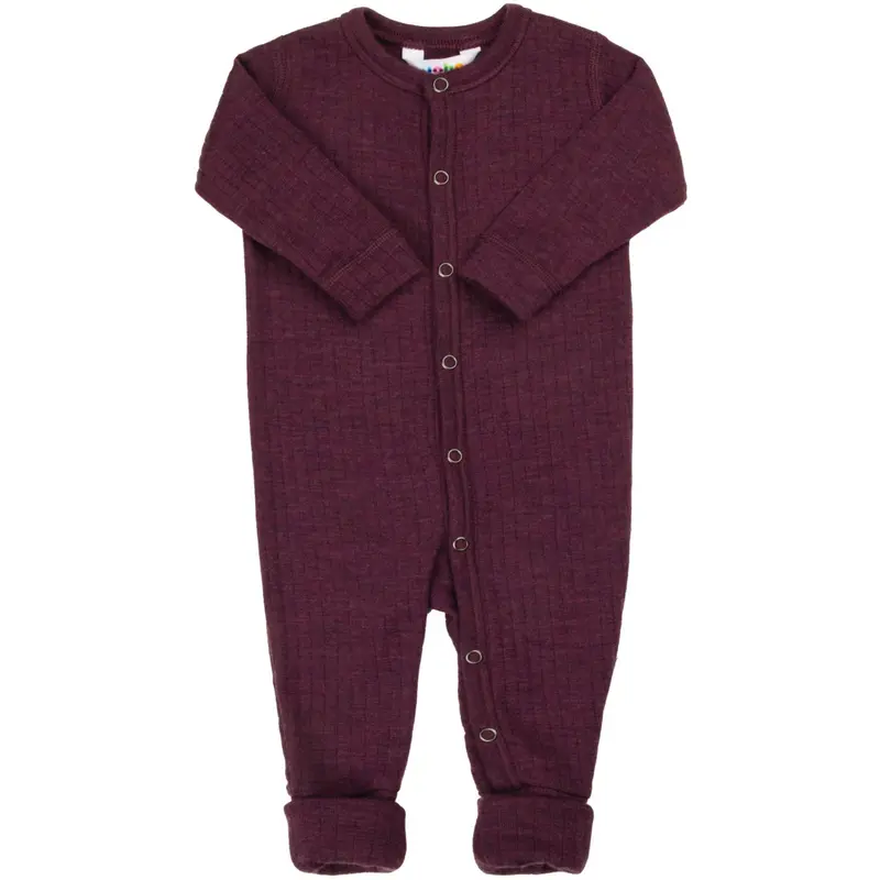 Joha Plum Nightsuit 2-In-1 Fødder 1
