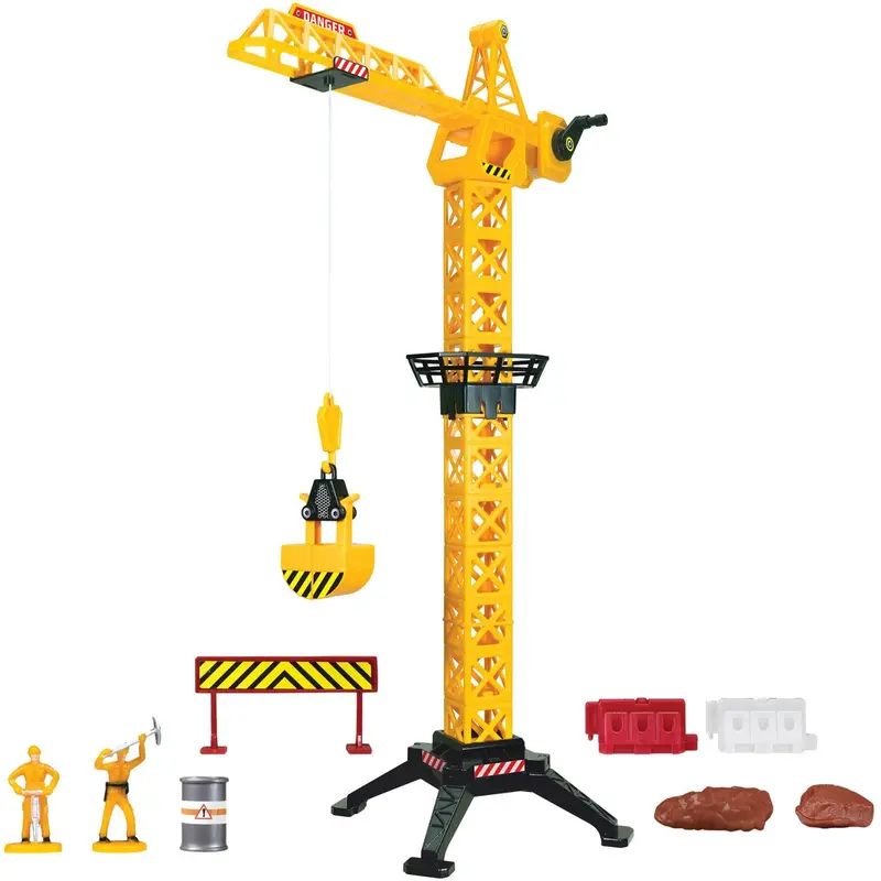 Junior Driver Tower Crane 57 Cm Playset With 2 Construction Vehicles 1