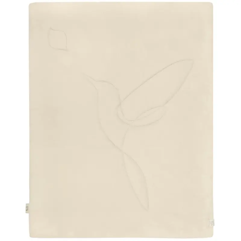 Kas Kopenhagen Beige Bird Blanket 1