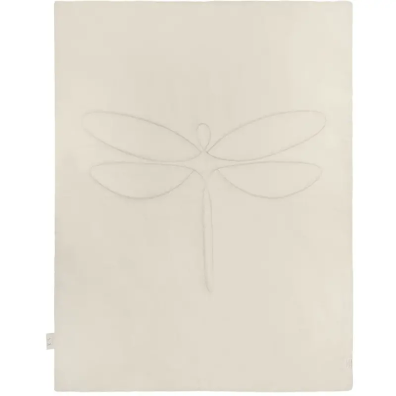 Kas Kopenhagen Beige Dragon Fly Blanket 1