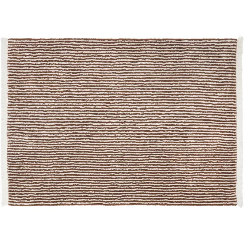 Kas Kopenhagen Brow & Nautral Brown Stripes Rug 120X160 1