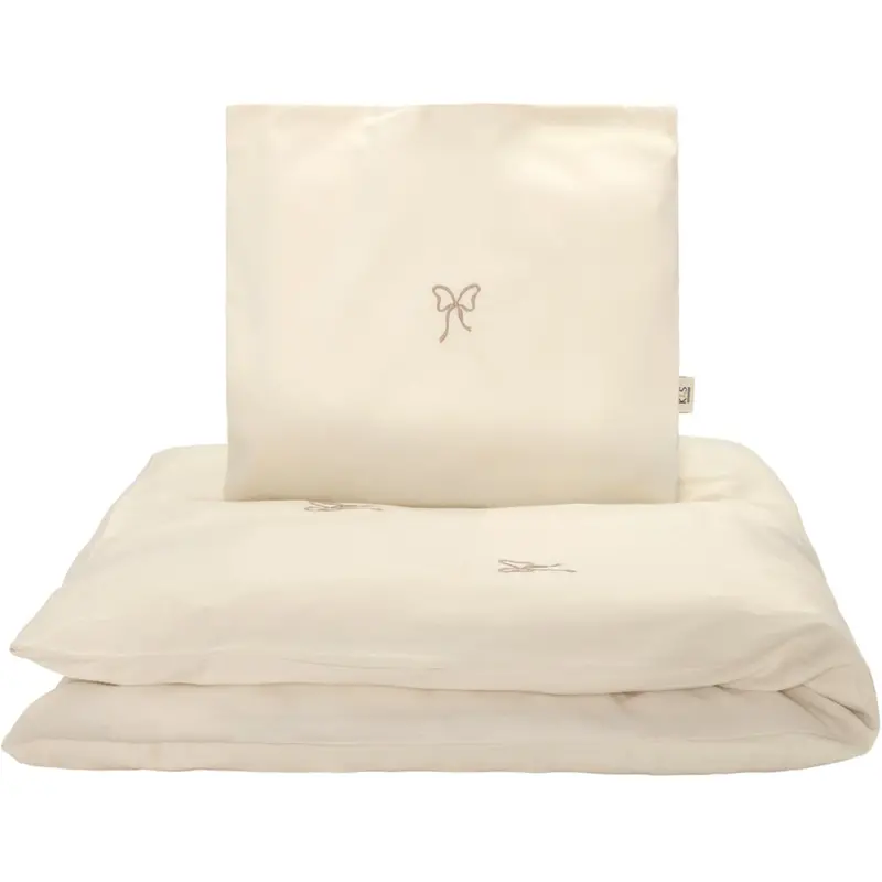 Kas Kopenhagen Cream Bow Embroidered Bedding 1