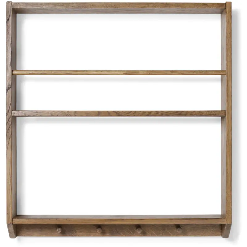 Kas Kopenhagen Smoked Oak Eli Shelves With Hooks 1