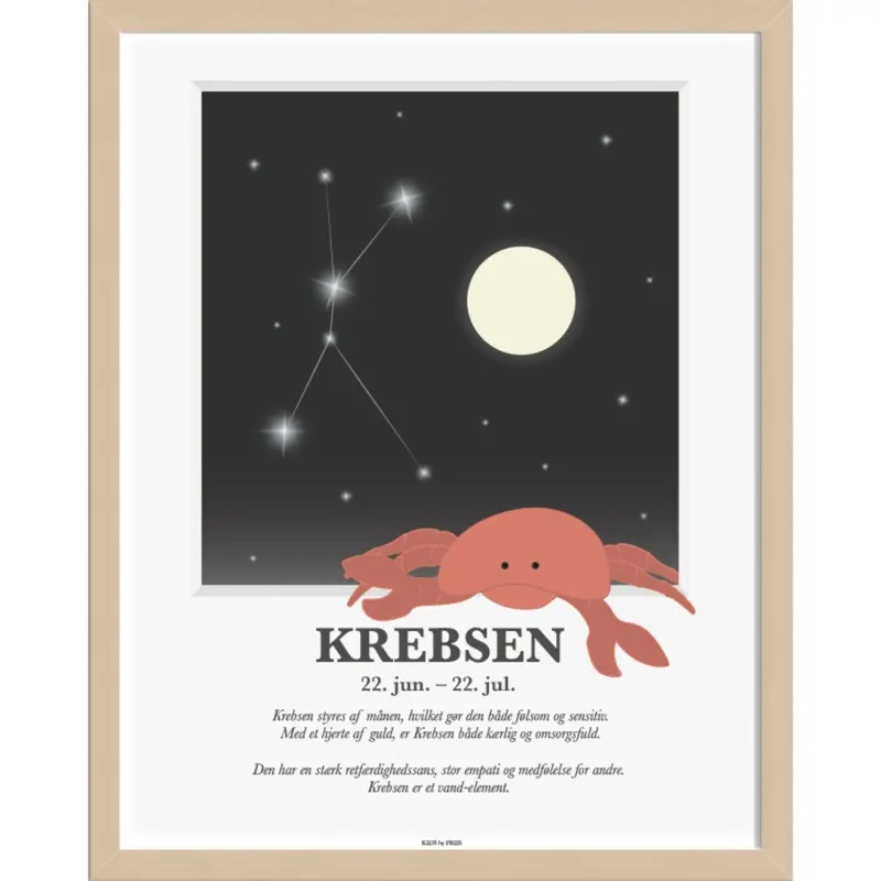 Kids By Friis A3 Poster M. Stjernetegn, Krebsen 1