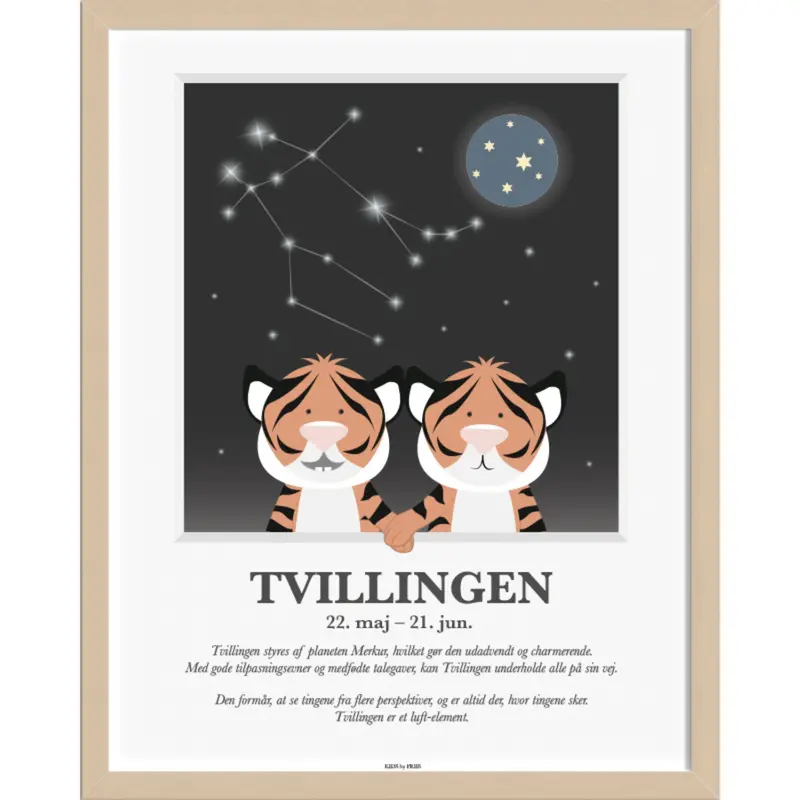 Kids By Friis A3 Poster M. Stjernetegn, Tvillingen 1