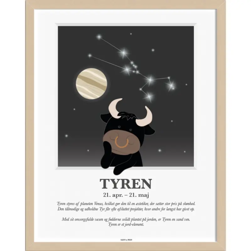 Kids By Friis A3 Poster M. Stjernetegn, Tyren 1
