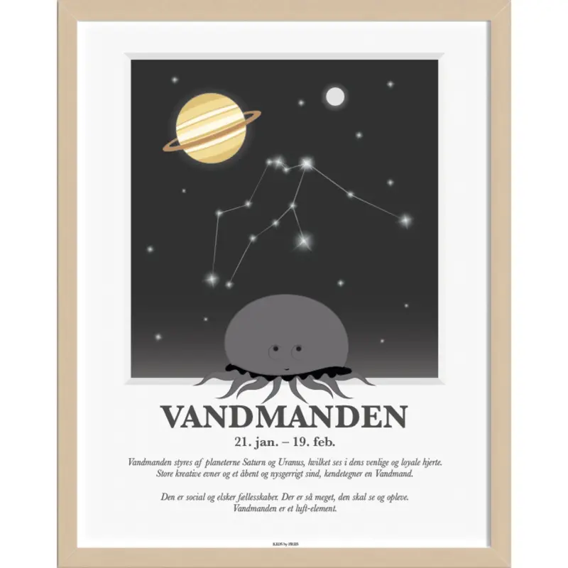Kids By Friis A3 Poster M. Stjernetegn, Vandmanden 1