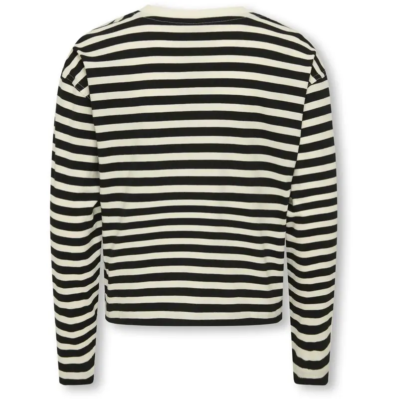 Kids Only Black Cloud Dancer/Detail Heart High Risk Red Koglivina L/S O-Neck Stripe Top Jrs 3