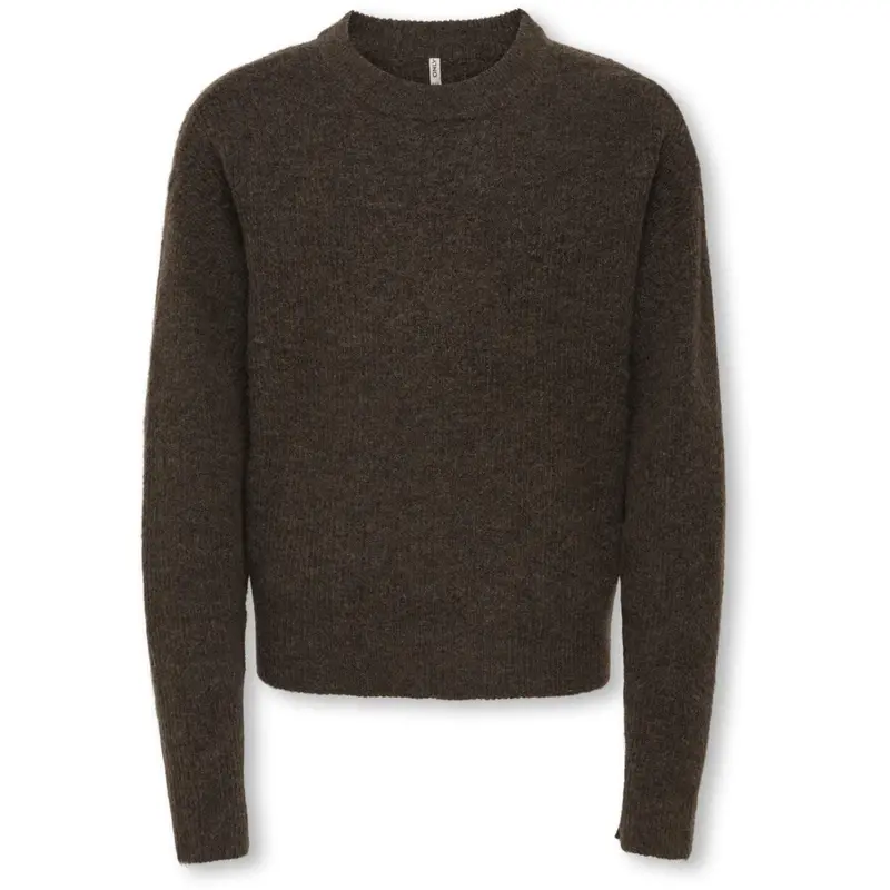 Kids Only Black Coffee Melange Kogcamilla O-Neck L/S Pullover Knt 1