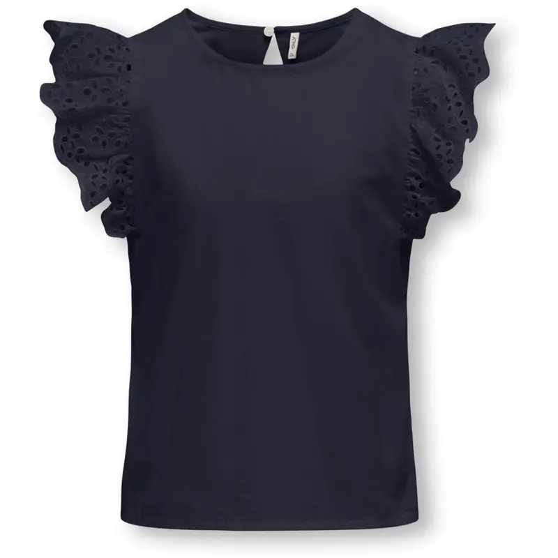 Kids Only Black Lou Life Embroidery Top 1