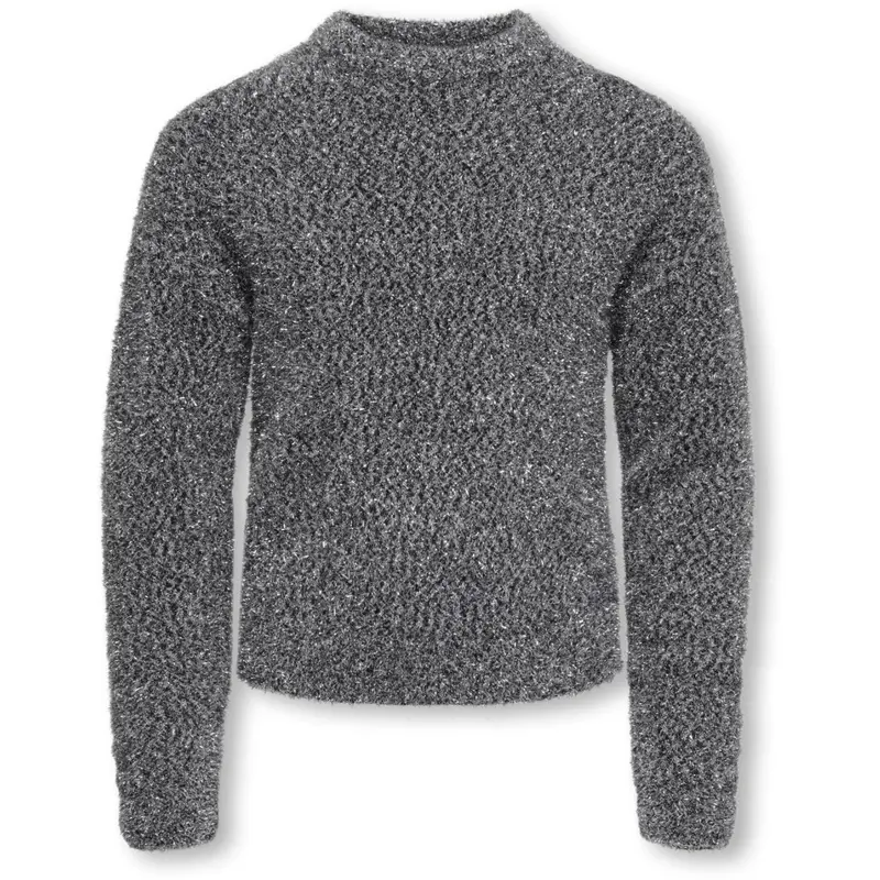 Kids Only Black Silver Glitter Kogpiumo Glitter L/S O-Neck Knt 1
