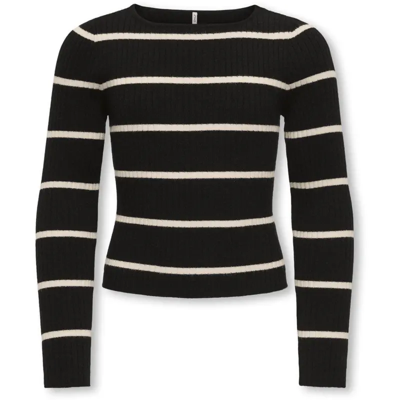 Kids Only Black Whitecap Gray Kogibi Ls Rib Boatneck Cp Knt 1