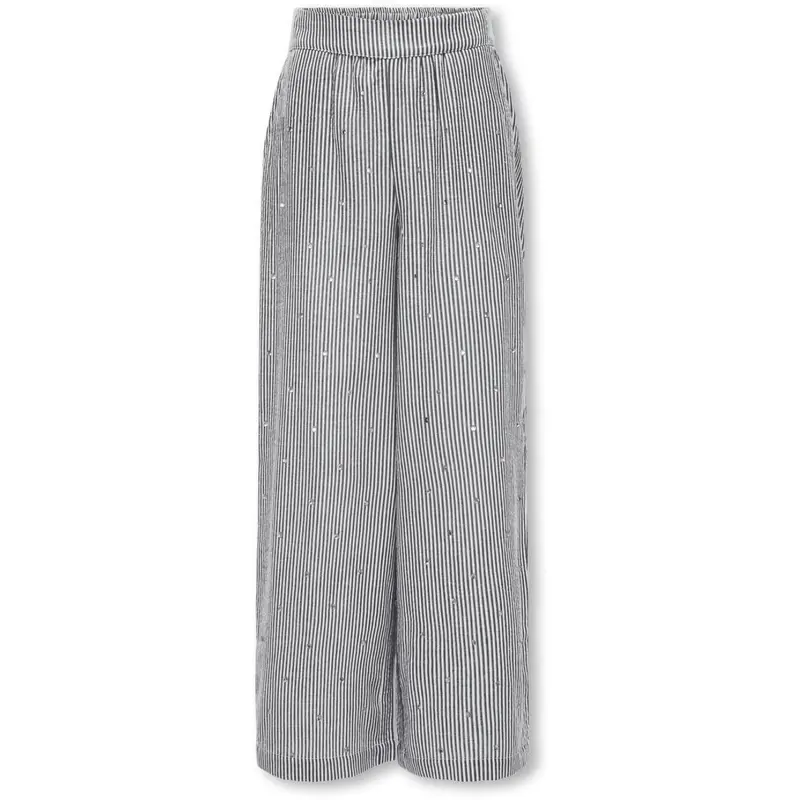 Kids Only Bright White Naval Academy Kogsiv-Smilla Life Ls Rhinest. Pants Cp 1