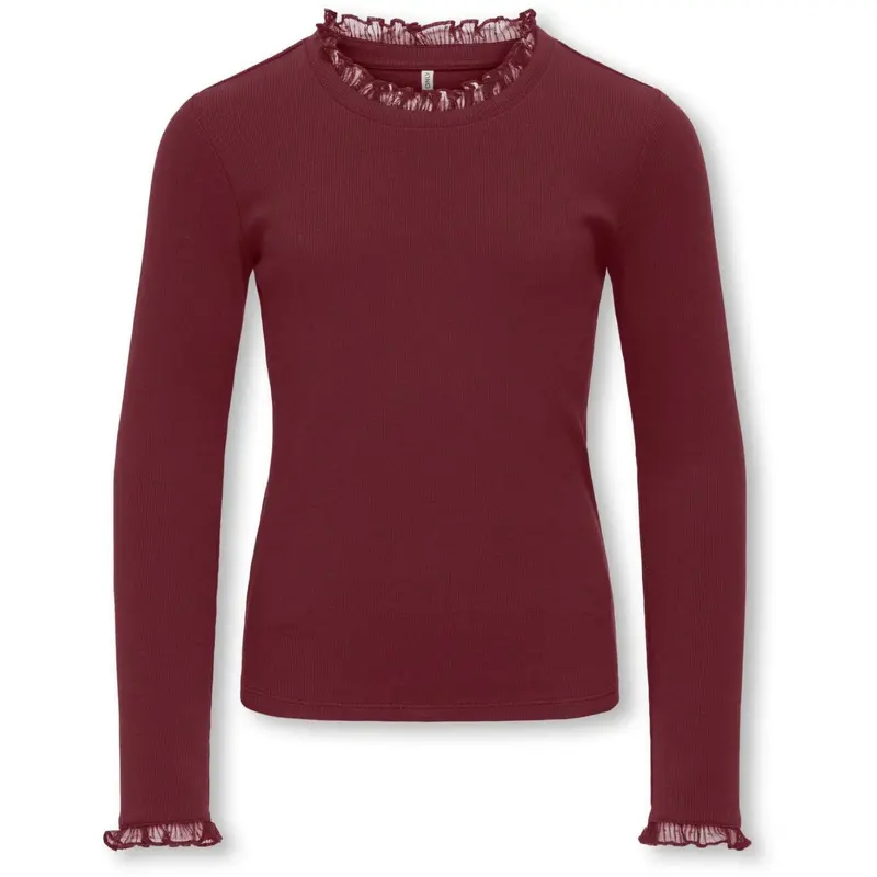 Kids Only Cabernet Kogleslie L/S Lace Mix Top Jrs 1